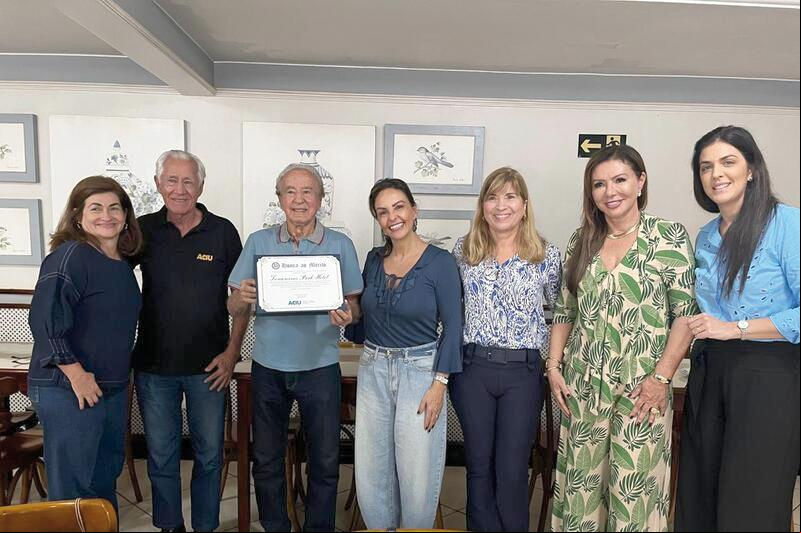 Bia Tahan, Pedro Carneiro, Silvinho Rodrigues da Cunha, Esmê Nasser, Denise Tahan, De Lourdes Fernandes e Marcela Amaral Pires (Foto/Arquivo pessoal)